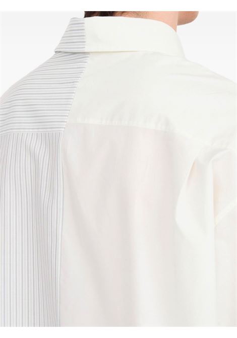camicia popeline uomo bianca  e grigia MM6 MAISON MARGIELA | SH0DT0025 MTN085961